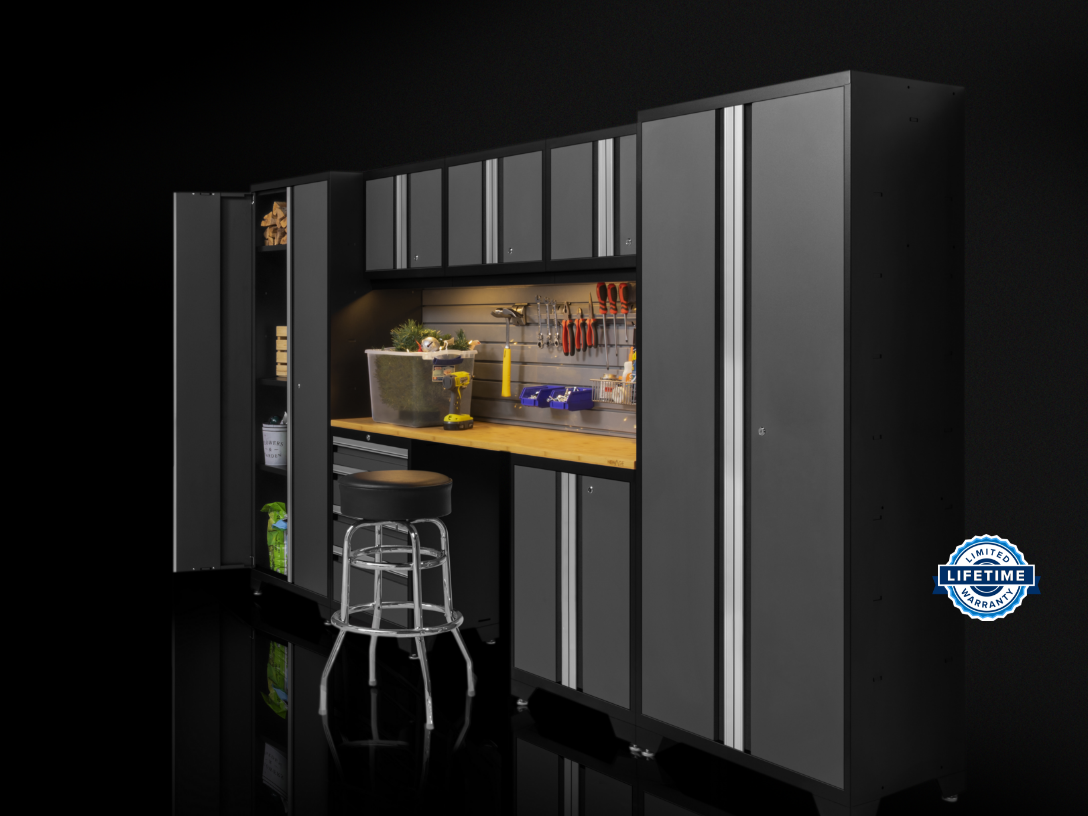 Bold Series 10PC Garage Cabinetry Set · 24-Gauge Steel · Fully